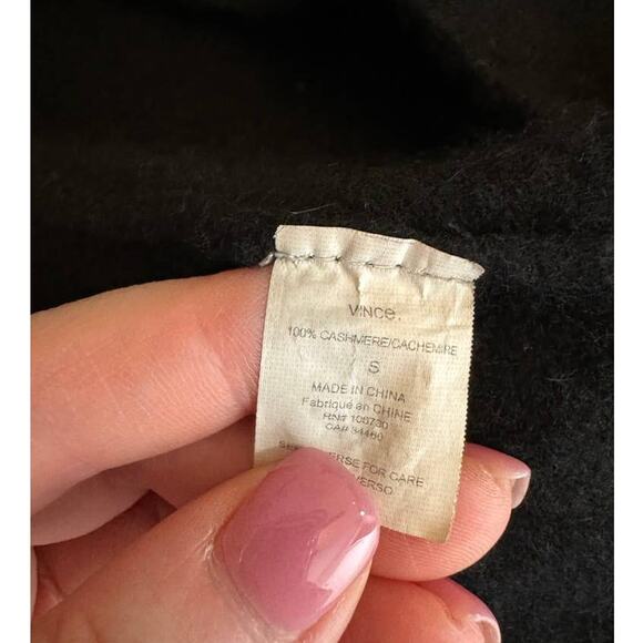 Vince Black Small Cashmere Button-Up Short Sleeve Kimono Dolman Sweater Cardigan - Picture 11 of 12